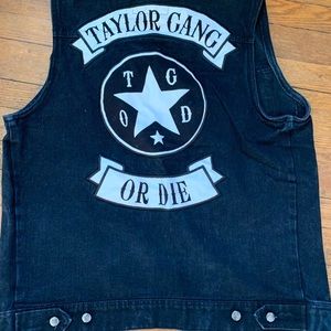 Taylor Gang Official Wiz Khalifa Black Jean Vest